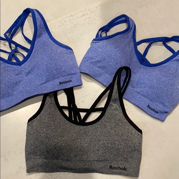 Reebok Other - 3 Reebok Sports Bras - 2 blue, 1 black